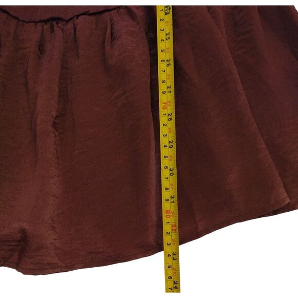 Steve Madden Womens Brown Ruffled Sleeveless Mini Dress S Polyester.NWT - Picture 7 of 7